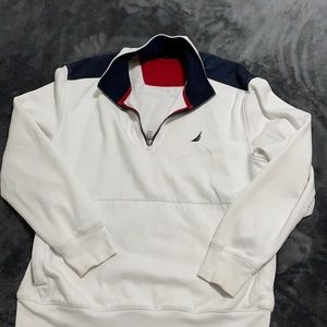 white nautical sweater